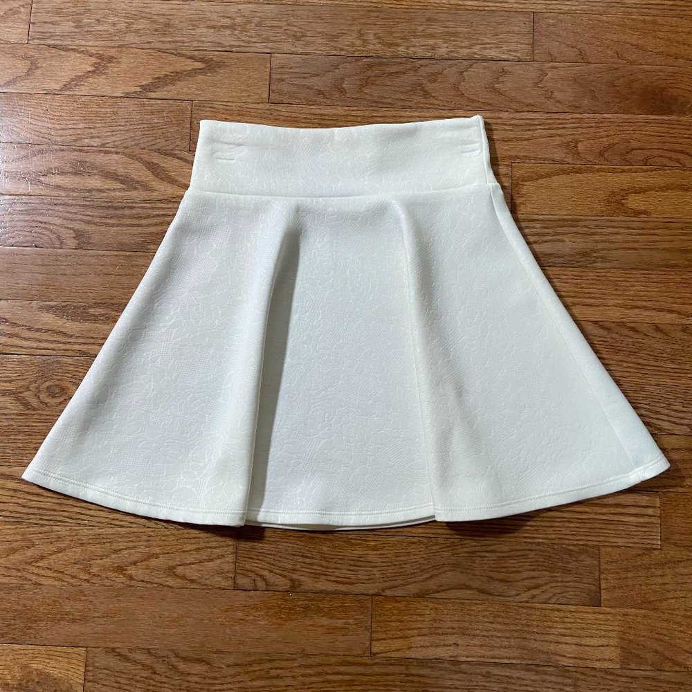 Cream Rose Circle Skirt